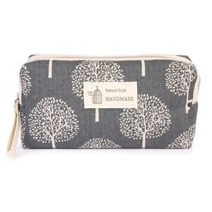 Tree Print Makeup Cosmetics Organization Jewelry Pouch Travel Bag Small New